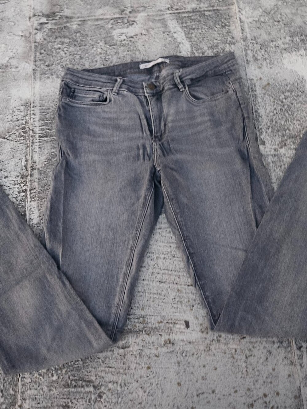 ZARA Women Jeans Denim Slim Fit Trafaluc Denim Charcoal Black Size 10 30X30